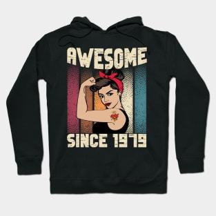 Awesome since 1979,43th Birthday Gift women 43 years old Birthday Hoodie